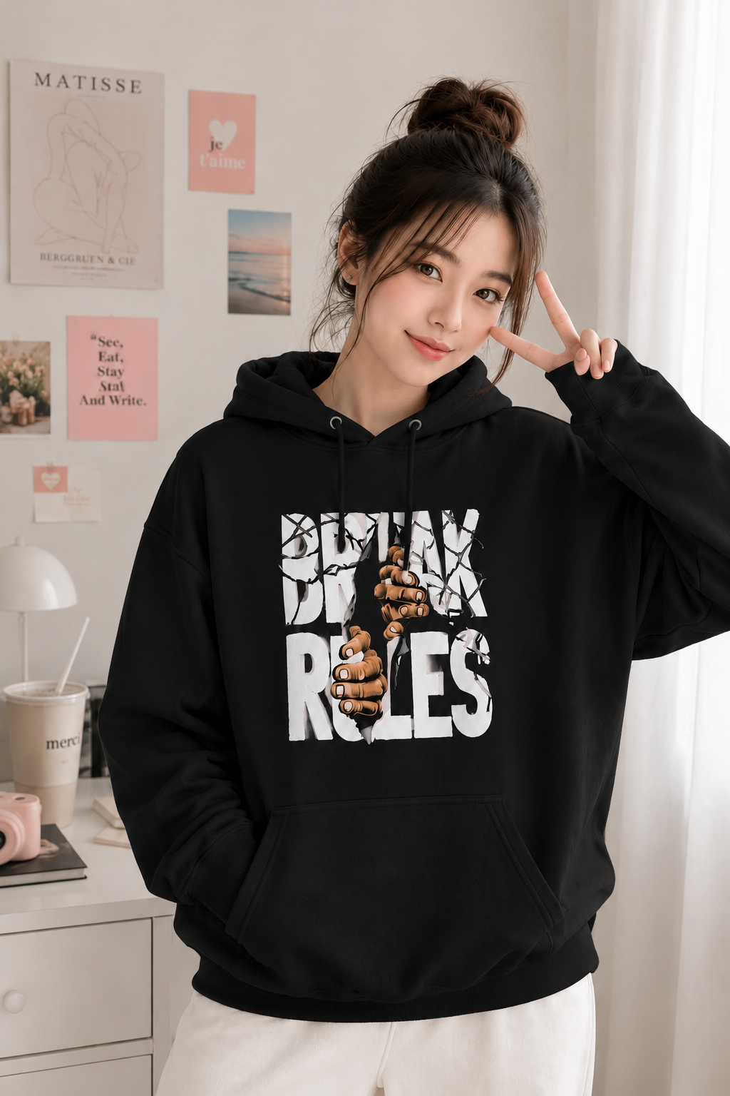 BREAK RULES GIRLS PREMIUM HOODIE